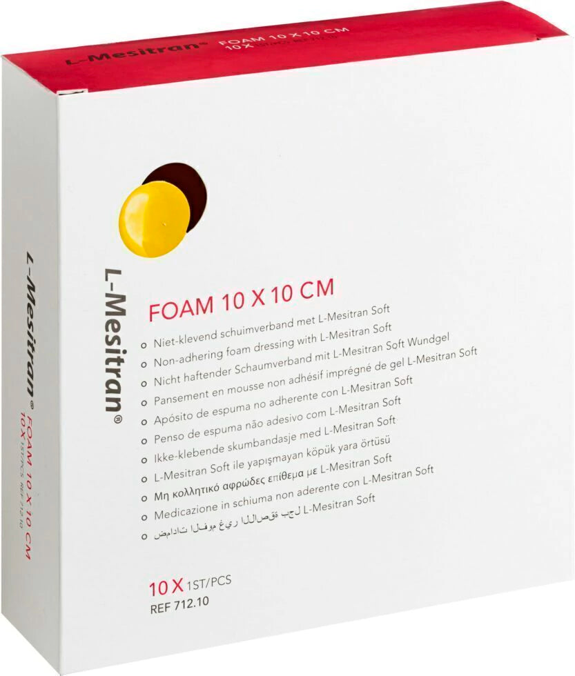 L-mesitran Foam Apósitos Para Heridas 10x10cm /unidad