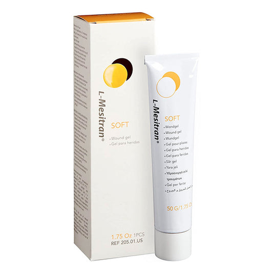 Tubo y estuche de L-Mesitran Soft, gel de miel médica para heridas, 50 g