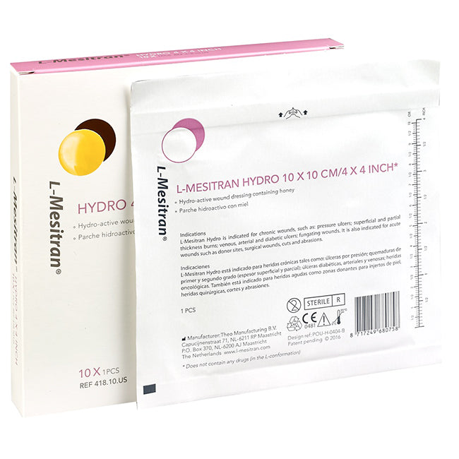 L-Mesitran Hydro 10x10cm – Almohadilla de Hidrogel de Miel/ unidad