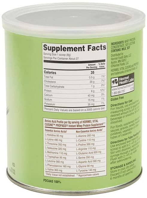 INGREDIENTES DE PROPASS. PROTEINA EN POLVO. 